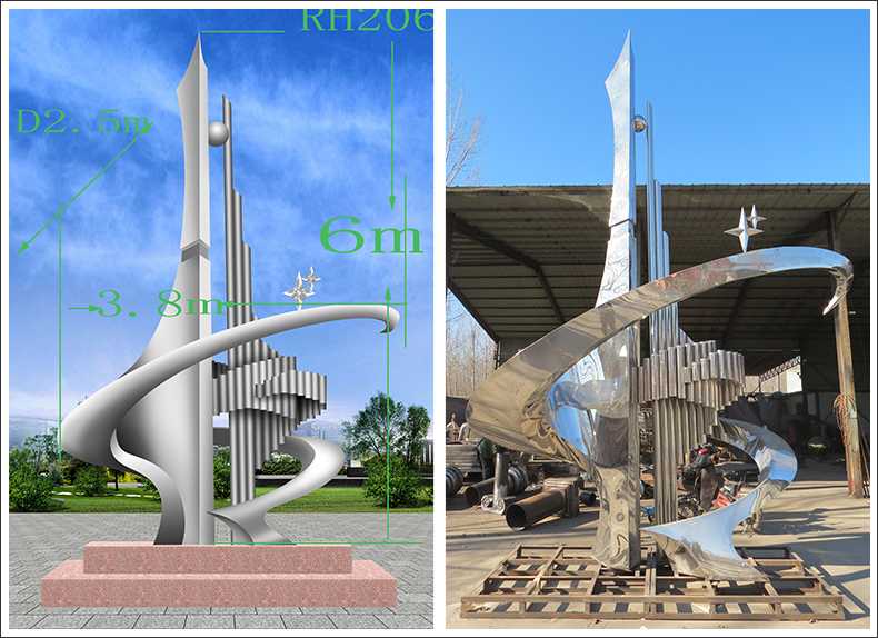 大型不銹鋼雕塑，不銹鋼雕塑廠家，室外大型景觀雕塑