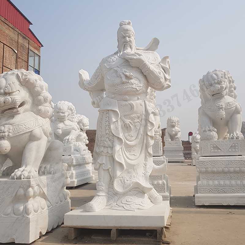 漢白玉關公像，石雕關公像，大理石關公雕像，關羽雕像，河北石雕關公廠家2.jpg